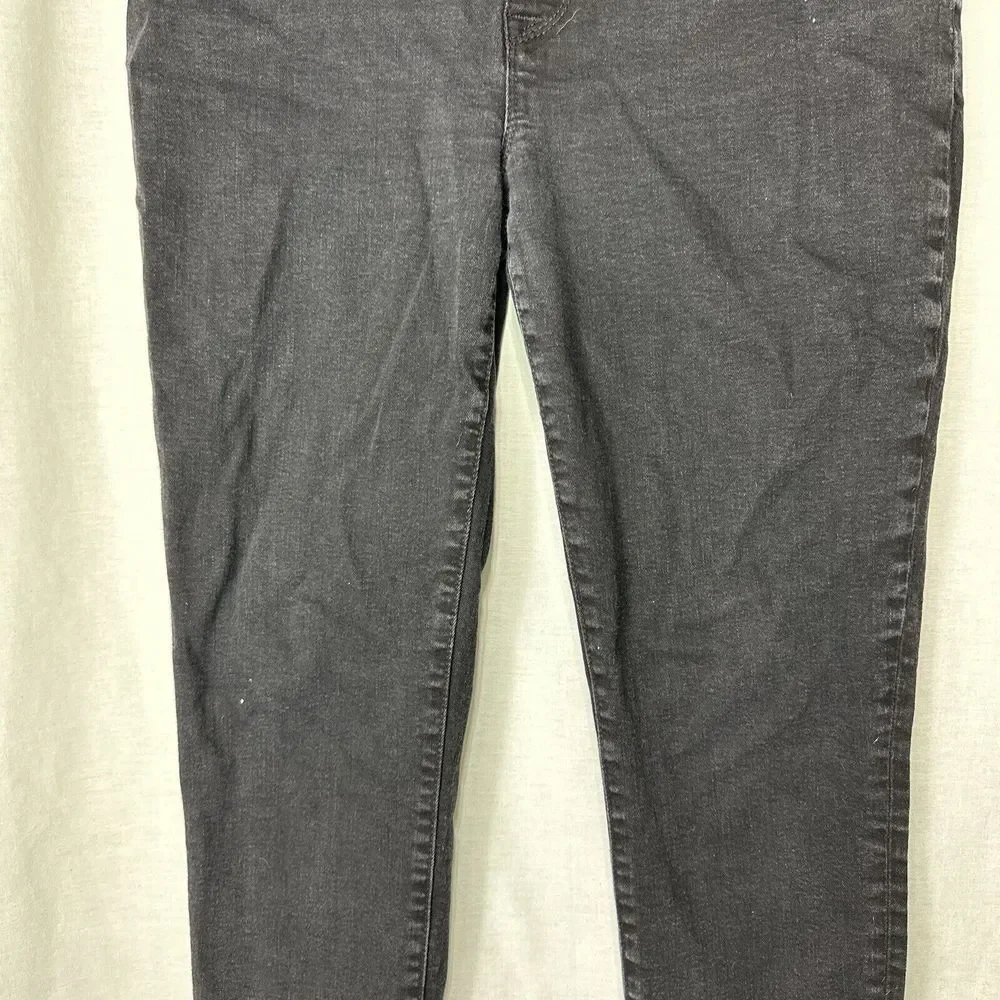Hudson Jeans‎ Women's 32 Black Natalie Super Skinny Mid Rise Stretch Ankle